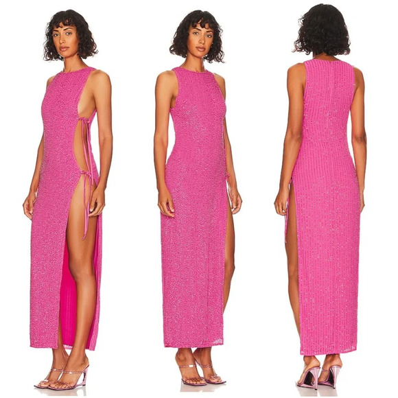 h:ours Juniper Maxi Dress in Hot Pink Revolve XS - Picture 1 of 2